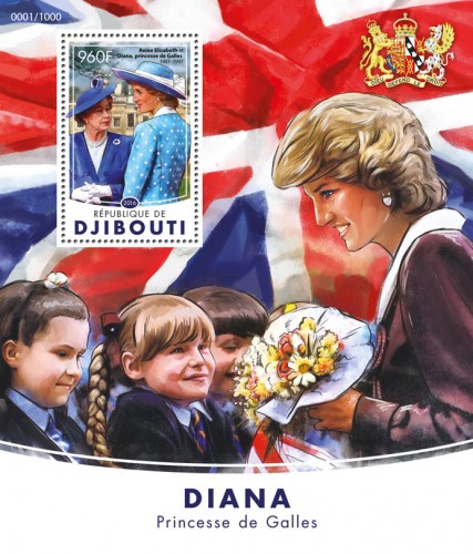 Princess Diana (Princess Diana (1961-1997), Queen Elizabeth II) | Stamps of DJIBOUTI