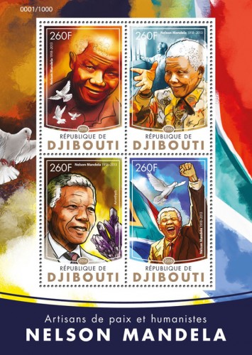 Nelson Mandela (Peace makers and humanists, Nelson Mandela (1918-2013)) | Stamps of DJIBOUTI