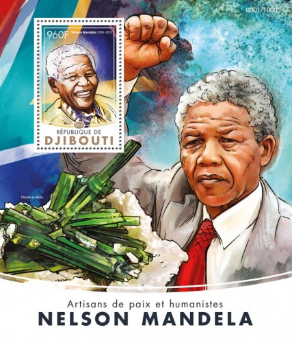 Nelson Mandela (Peace makers and humanists, Nelson Mandela (1918-2013)) | Stamps of DJIBOUTI