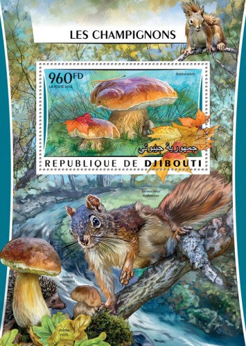 Mushrooms (Boletus edulis) | Stamps of DJIBOUTI