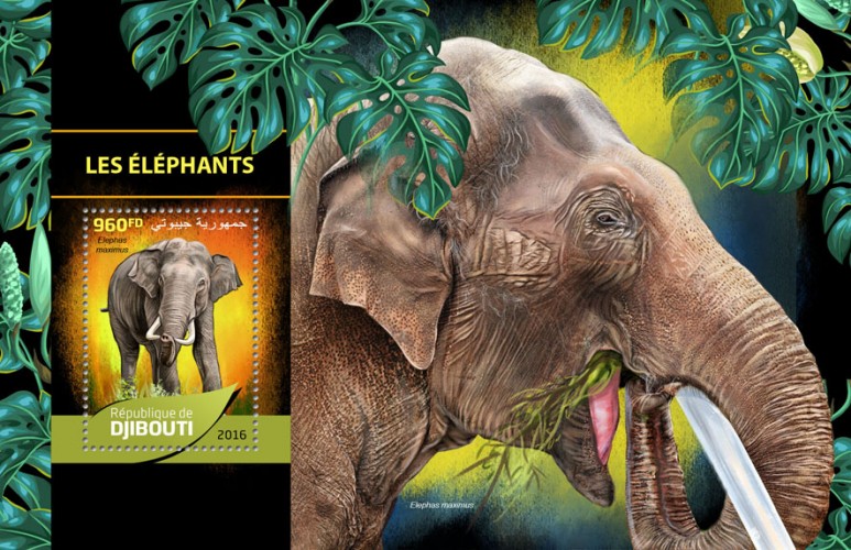 Elephants (Elephas maximus) | Stamps of DJIBOUTI