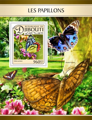 Butterflies (Delias eucharis) | Stamps of DJIBOUTI