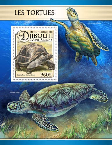 Turtles (Geochelone elephantopus) | Stamps of DJIBOUTI
