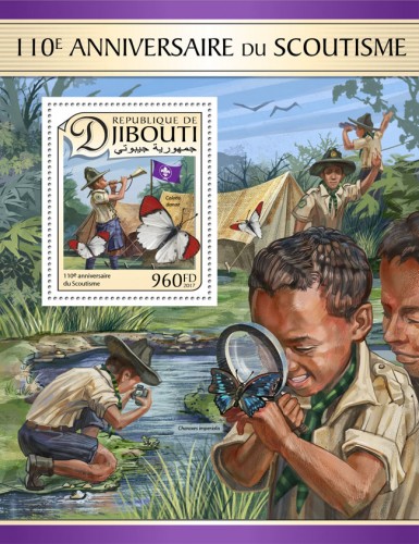 110th anniversary of Scouts movement (Colotis danae) | Stamps of DJIBOUTI