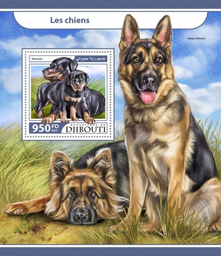 Dogs (Rottweiler) | Stamps of DJIBOUTI
