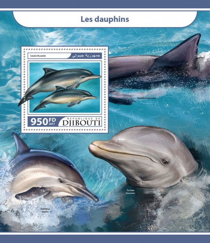 Dolphins (Sotalia fluviatilis) | Stamps of DJIBOUTI