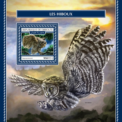 Owls (Megascops kennicottii) | Stamps of DJIBOUTI