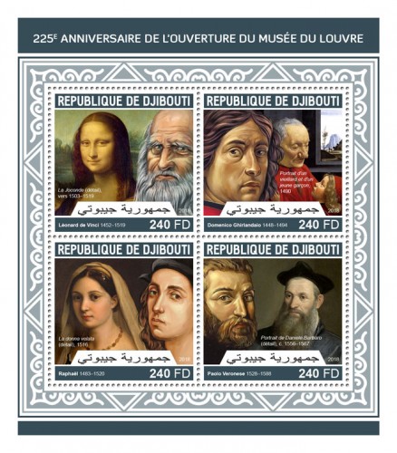 225th anniversary of the opening of Louvre (Leonardo da Vinci (1452–1519) “Mona Lisa