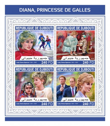 Diana, Princess of Wales (Lady Diana Spencer (1961–1997)) | Stamps of DJIBOUTI