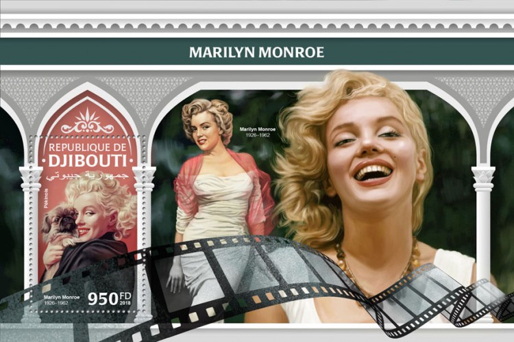Marilyn Monroe (Marilyn Monroe (1926–1962), Pekingese) | Stamps of DJIBOUTI