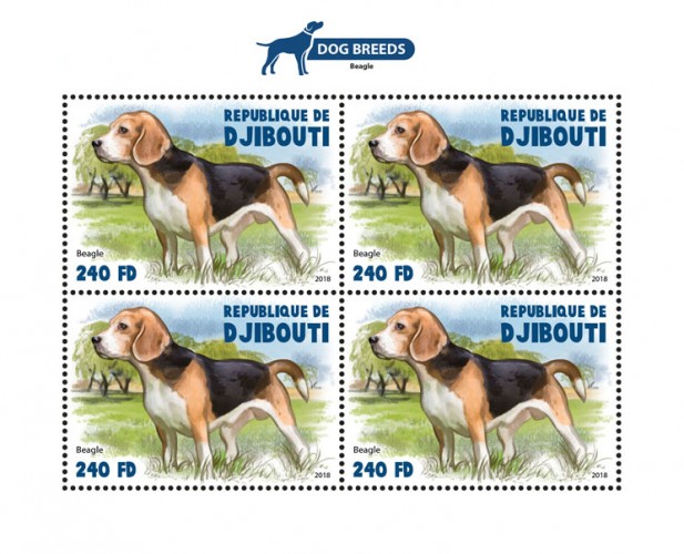 Dogs (Beagle) | Stamps of DJIBOUTI