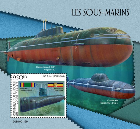 Submarines (USS Triton (SSRN-586), Navy Unit Commendation, Presidential Unit Citation) Background info: Class Akula II SSN Project 971U, Alfa Class Project 705 