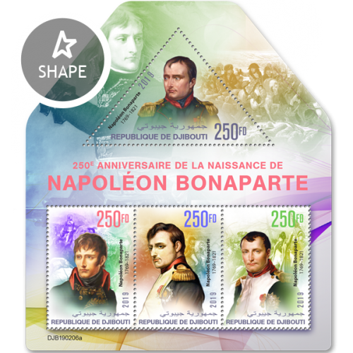 250th anniversary of Napoleon Bonaparte (Napoléon Bonaparte (1769–1821)) | Stamps of DJIBOUTI