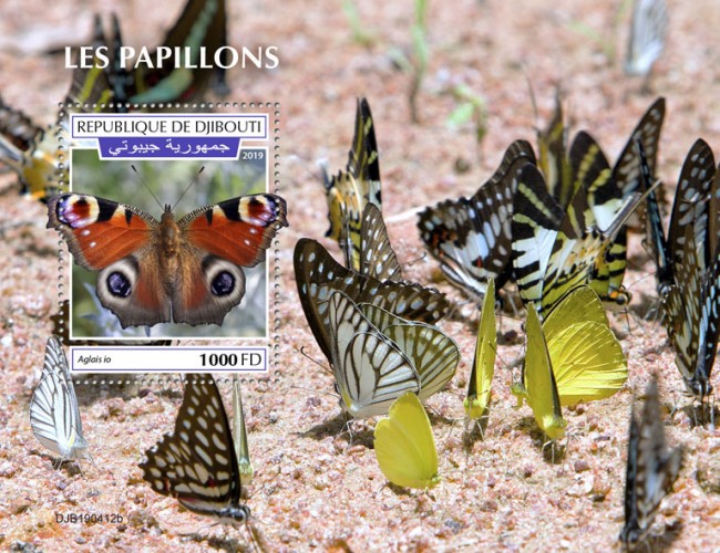 Butterflies (Aglais io) | Stamps of DJIBOUTI